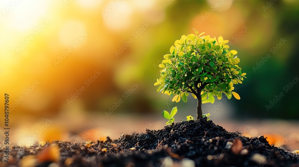 A beautiful small tree standing gracefully against a stunning background, showcasing vibrant colors and a harmonious blend of nature. This picturesque scene captures the essence of tranquility A beautiful small tree standing gracefully against a stunning background, showcasing vibrant colors and a harmonious blend of nature. This picturesque scene captures the essence of tranquility