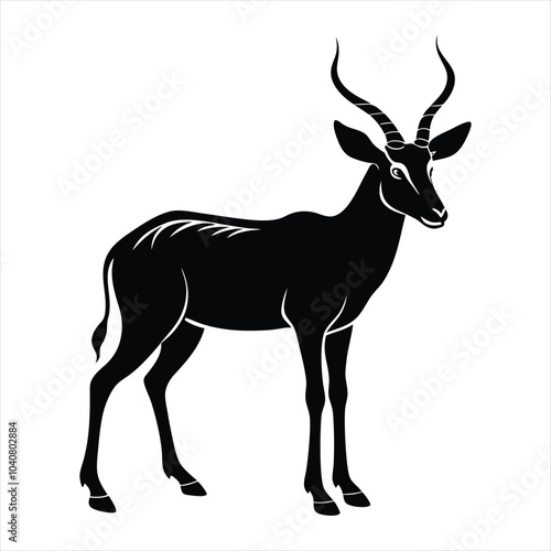 Antelope silhouette vector