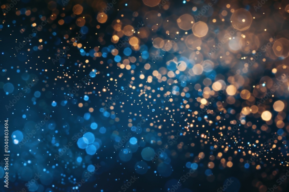 Abstract Blue Glitter and Bokeh Background Abstract Blue Glitter and Bokeh Background
