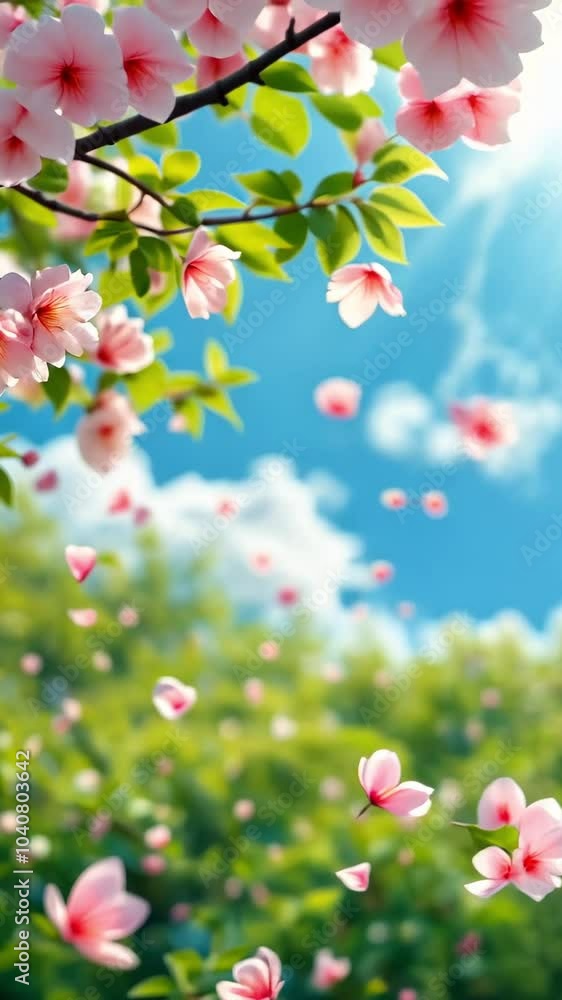 Serene Cherry Blossom Landscape in Springtime Serene Cherry Blossom Landscape in Springtime