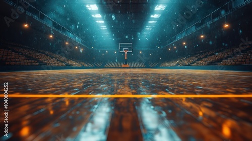 Empty Basketball Court photo