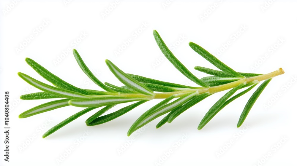 Fototapeta premium A fresh sprig of rosemary, isolated on a white background