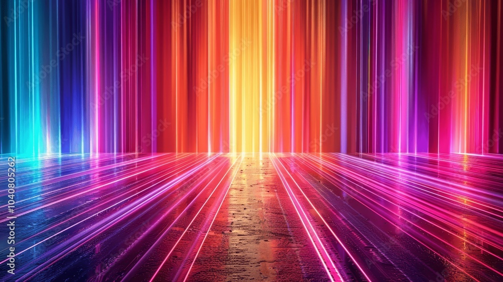 Abstract background with colorful neon lights and speed effect Abstract background with colorful neon lights and speed effect