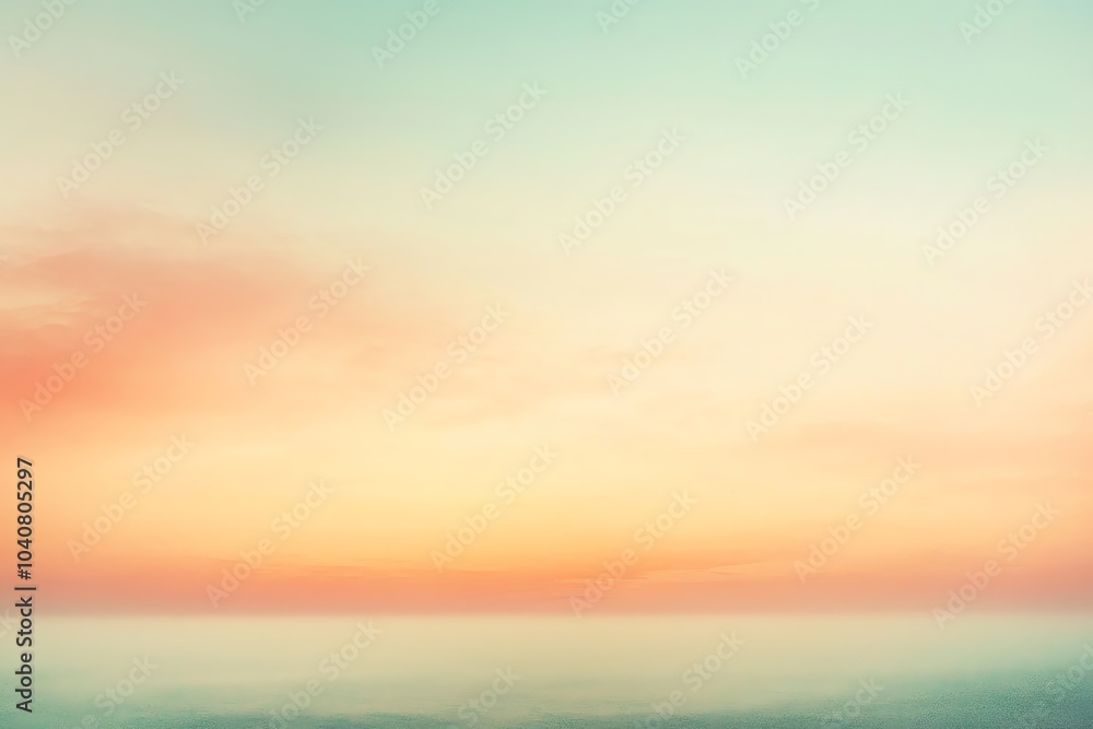 Soft pastel sunset sky with clouds and horizon. Soft pastel sunset sky with clouds and horizon.