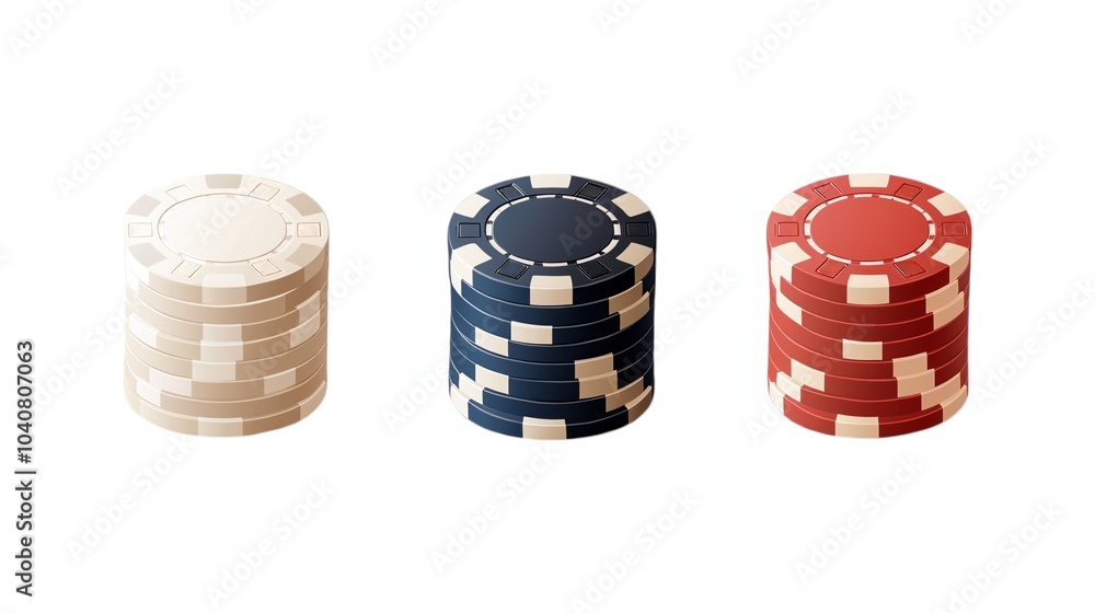 Illustrations Of Distinct Stacks Of Betting Chips In Neutral Colors, Perfect For Gaming And Casino Themes Illustrations Of Distinct Stacks Of Betting Chips In Neutral Colors, Perfect For Gaming And Casino Themes