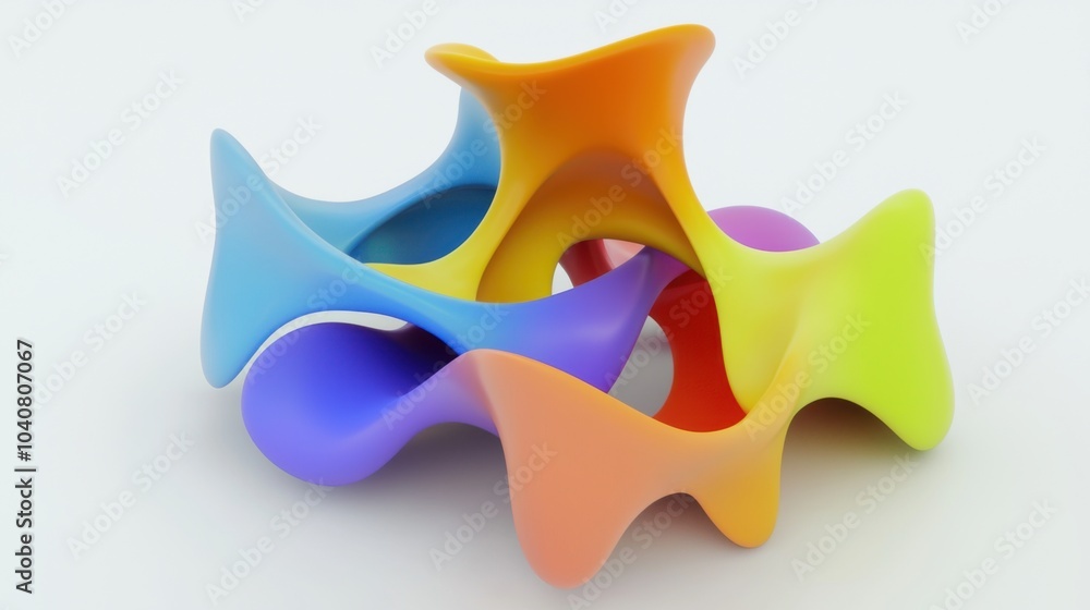 Abstract 3D Rendered Colorful Shapes: A Visual Symphony Abstract 3D Rendered Colorful Shapes: A Visual Symphony