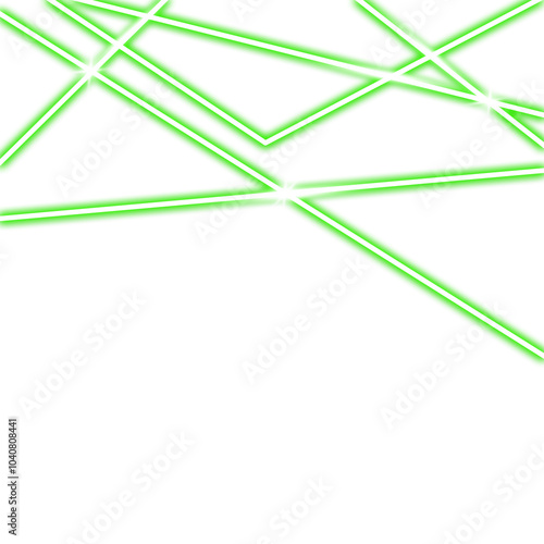Neon Green Glowing Lines Overlay