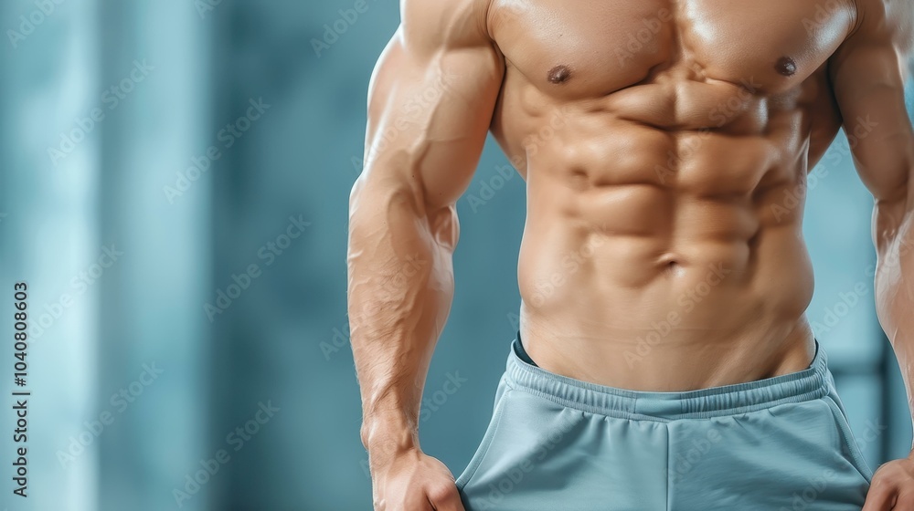 Discover the power of bodybuilding with a fit, healthy male physique and impressive abdominal muscles. Discover the power of bodybuilding with a fit, healthy male physique and impressive abdominal muscles.