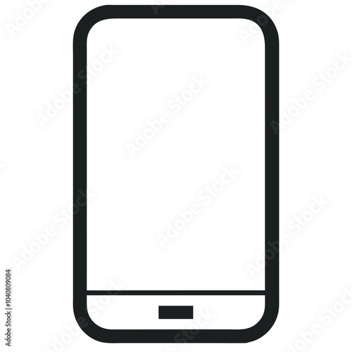 Black Outline of a Smartphone Icon