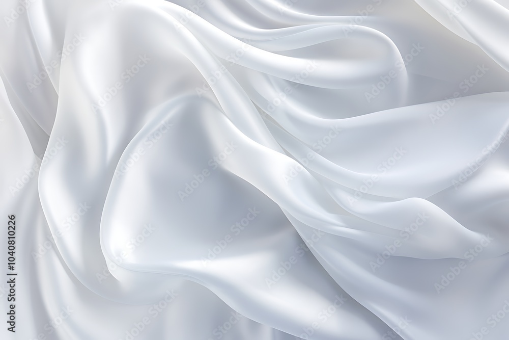Obraz premium White Cloth Background, Satin Fabric Texture
