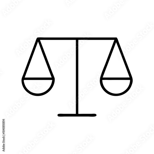 Minimalist Balance Scale Illustration