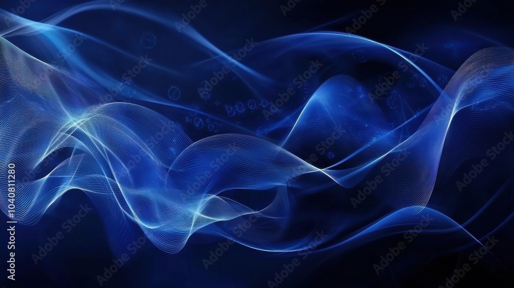Blue Waves Abstract Background: A Serene Digital Art Expression Blue Waves Abstract Background: A Serene Digital Art Expression