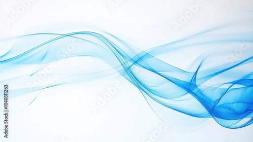 Blue Waves Abstract Background: A Serene Digital Art Expression