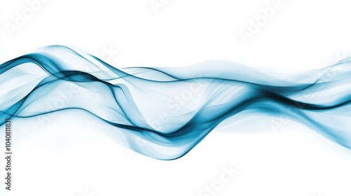 Blue Waves Abstract Background: A Serene Digital Art Expression