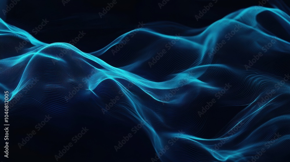 Blue Waves Abstract Background: A Serene Digital Art Expression Blue Waves Abstract Background: A Serene Digital Art Expression