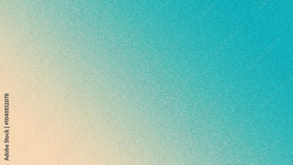 Beautiful cream to turquoise gradient background evoking beach sand and ocean waves. A rough, textured noise effect, ideal for beach themed designs, nature inspired artwork, and creative projects Beautiful cream to turquoise gradient background evoking beach sand and ocean waves. A rough, textured noise effect, ideal for beach themed designs, nature inspired artwork, and creative projects