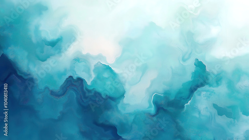 Teal and green abstract watercolor paint background perfect for stylish use