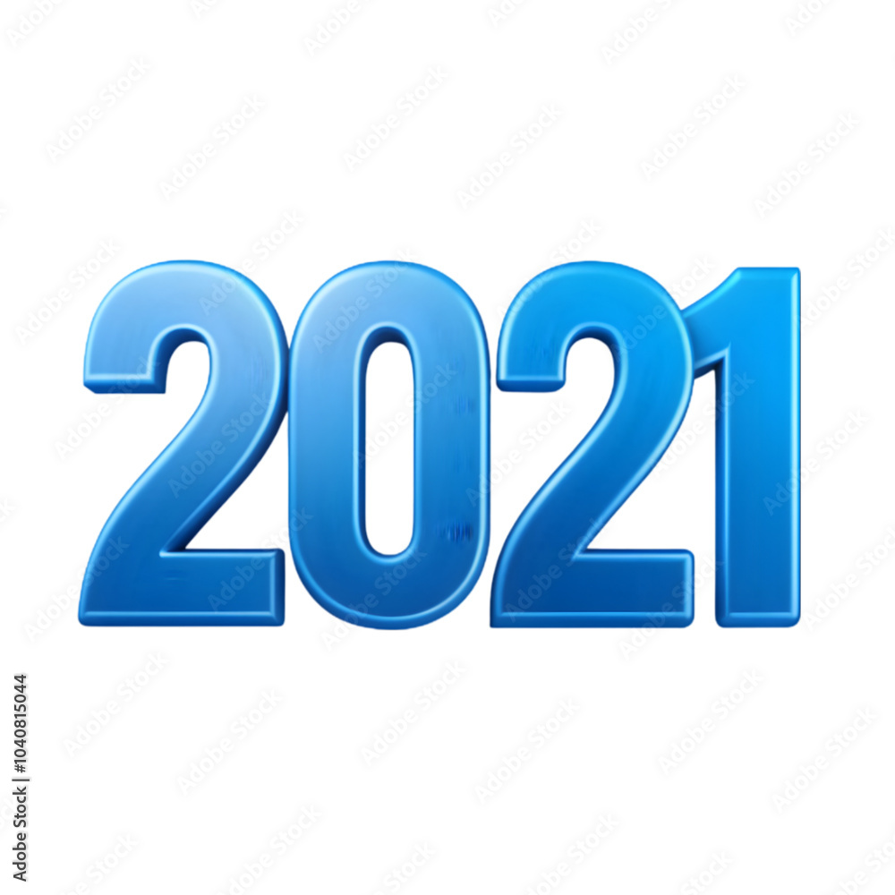 year 2021 blue text isolated on transparent background year 2021 blue text isolated on transparent background