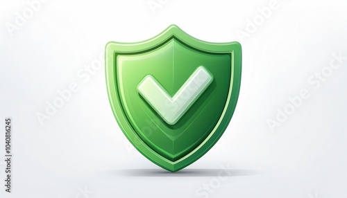 A green shield icon with a checkmark, representing security, trust, and validation in a clean, modern design. Free Download A green shield icon with a checkmark, representing security, trust, and validation in a clean, modern design. - GFXLoad
