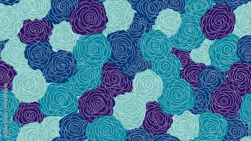 Fluid Circular Patterns in Calming Shades