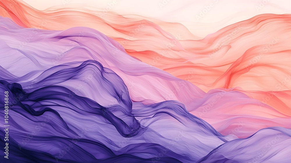 Obraz premium Serene Abstract Fluid Design with Colorful Swirls