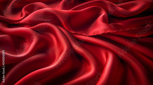 Red Silk Fabric Abstract Background