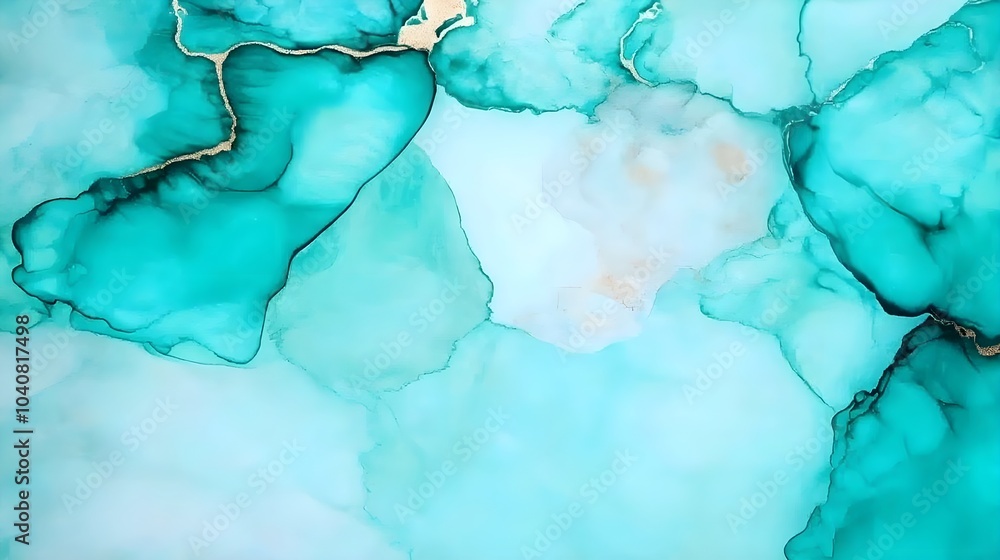 Naklejka premium Soft Blue Abstract Fluid Patterns for Creative Design