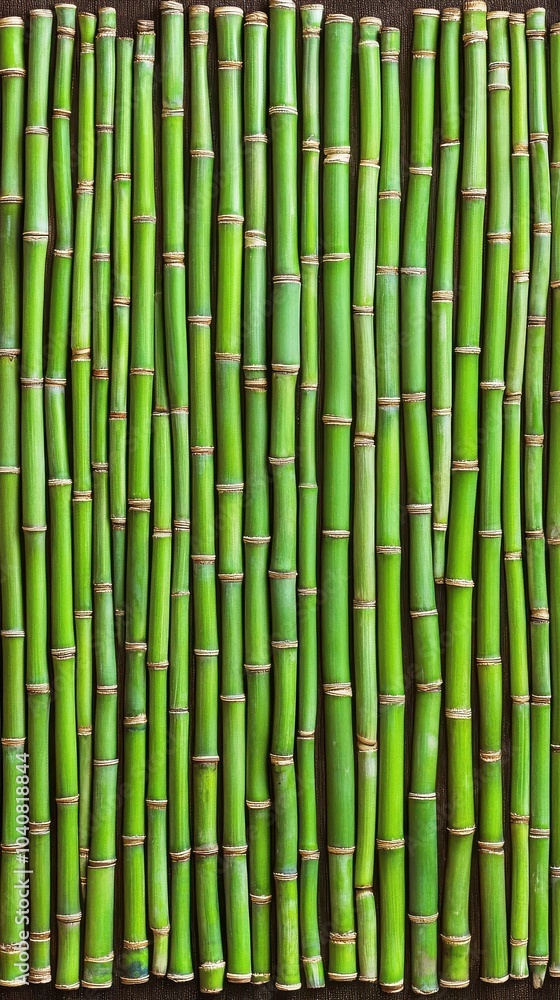 Pattern of Green Bamboo Stalks Pattern of Green Bamboo Stalks