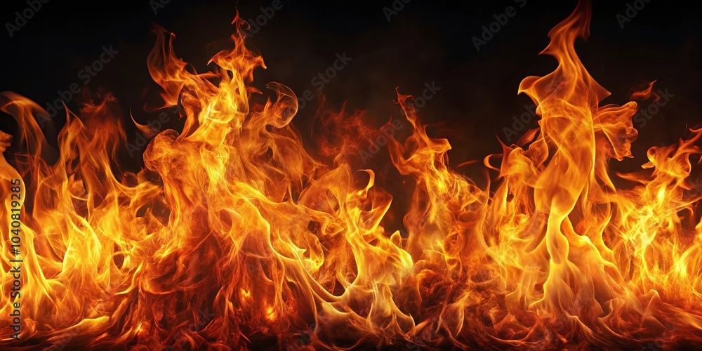 A fiery spectacle of dancing flames, shimmering with hues of orange, yellow, and red, illuminating the darkness with a passionate glow. A fiery spectacle of dancing flames, shimmering with hues of orange, yellow, and red, illuminating the darkness with a passionate glow.