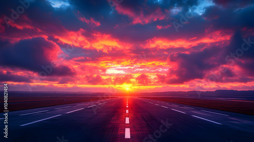 Runway to the Sunset - A Photograph