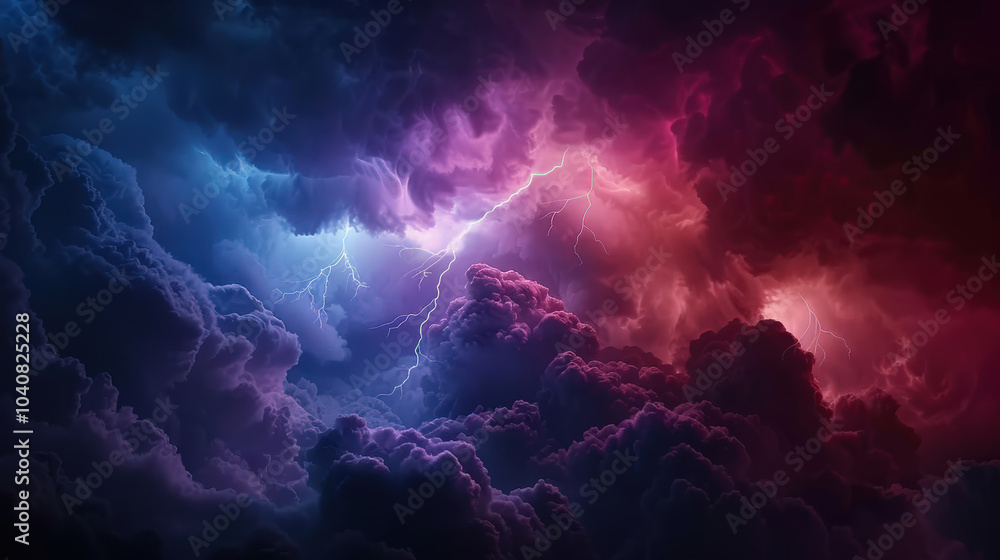 dramatic alien storm brews on distant moon, showcasing vibrant colors and intense lightning amidst swirling clouds. scene evokes sense of awe and mystery dramatic alien storm brews on distant moon, showcasing vibrant colors and intense lightning amidst swirling clouds. scene evokes sense of awe and mystery