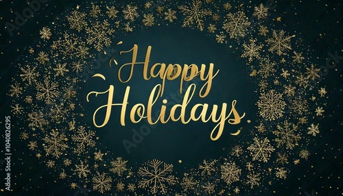 Happy holidays text decoraten photo