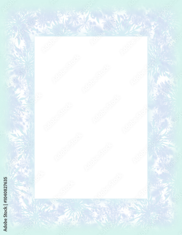 winter snowfall frame, Snowflakes ice border winter snowfall frame, Snowflakes ice border