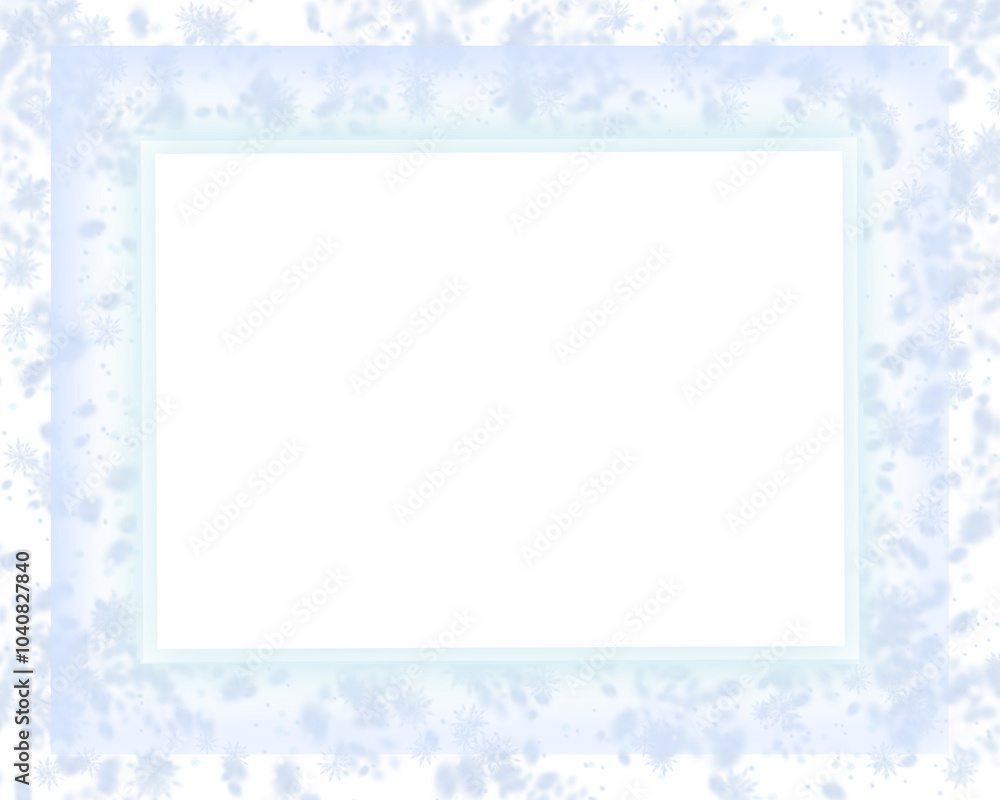 Blue light snowflakes frame, winter snowfall border transparent background Blue light snowflakes frame, winter snowfall border transparent background