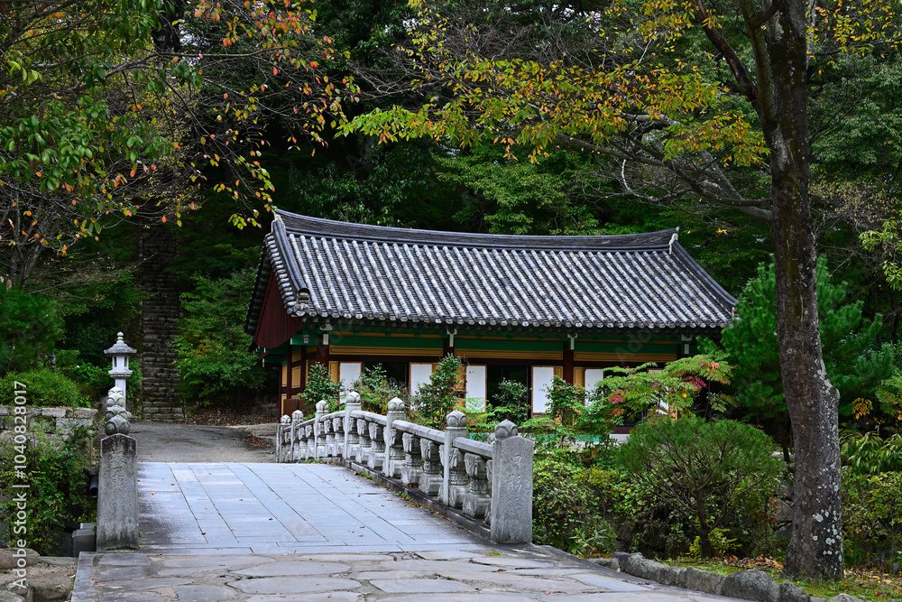 Autumn scenery of Tongdosa Temple in Korea Autumn scenery of Tongdosa Temple in Korea