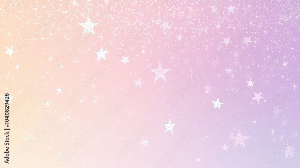 Dreamy Neon Sky with Glowing Stars Dreamy Neon Sky with Glowing Stars