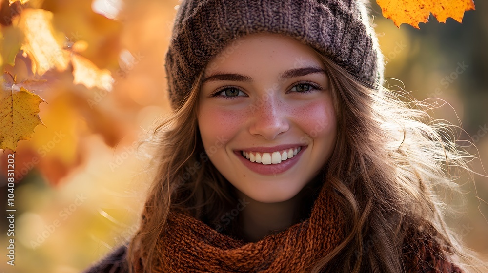 autumn portrait of a happy young woman outdoor. autumn portrait of a happy young woman outdoor.