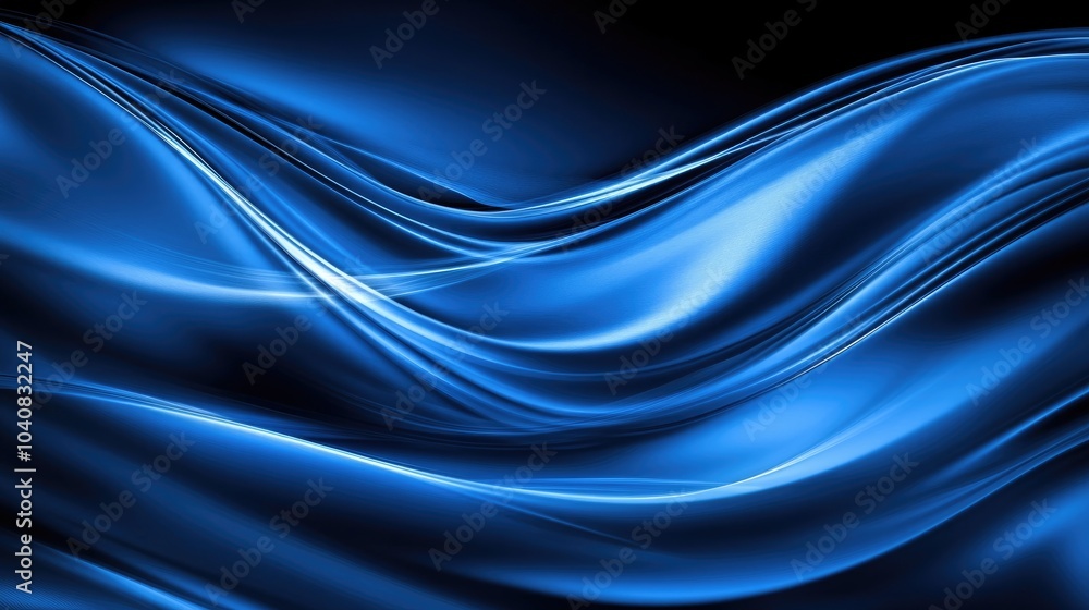Elegant Blue Waves with Smooth Curves Elegant Blue Waves with Smooth Curves