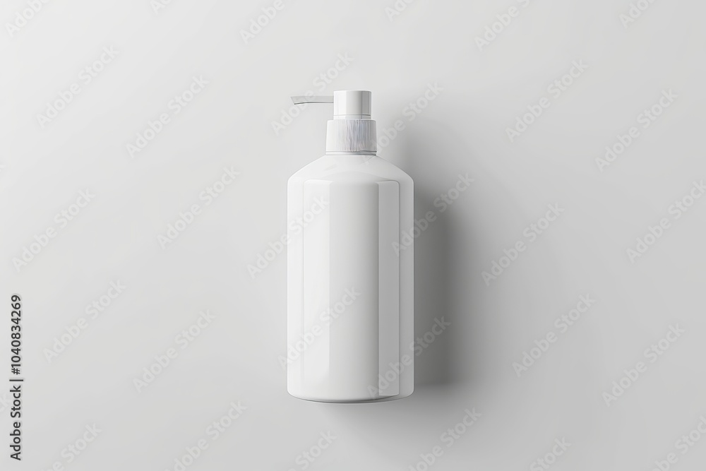 White pump bottle isolated on white background. White pump bottle isolated on white background.