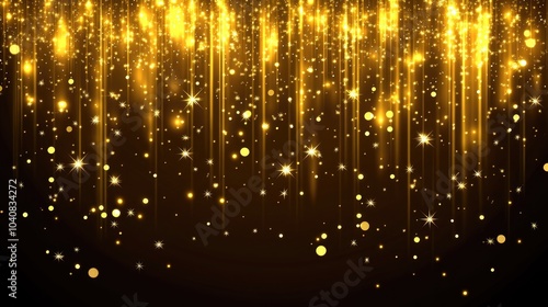 Glowing Gold Vertical Light Background Design