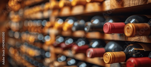 Fine Wine Collection in Rustic Cellar photo