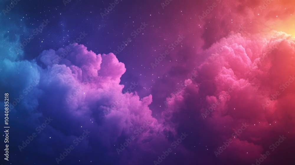 Colorful Gradient Night Sky with Mysterious Hues Colorful Gradient Night Sky with Mysterious Hues