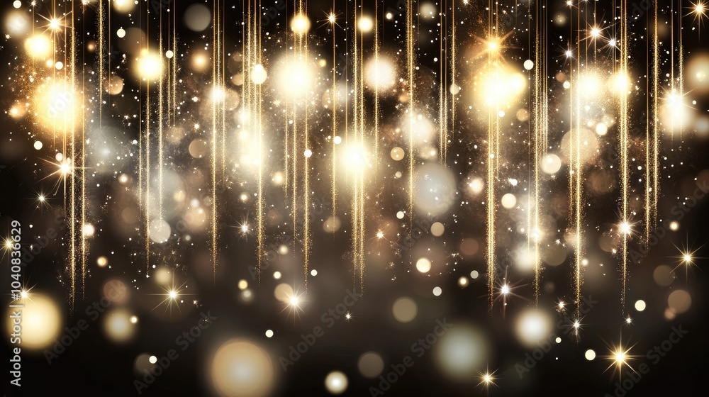 Obraz premium Soft Glowing Gold Light Vertical Shimmering Background