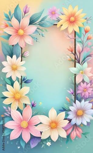 Wallpaper Mural frame of flowers Torontodigital.ca