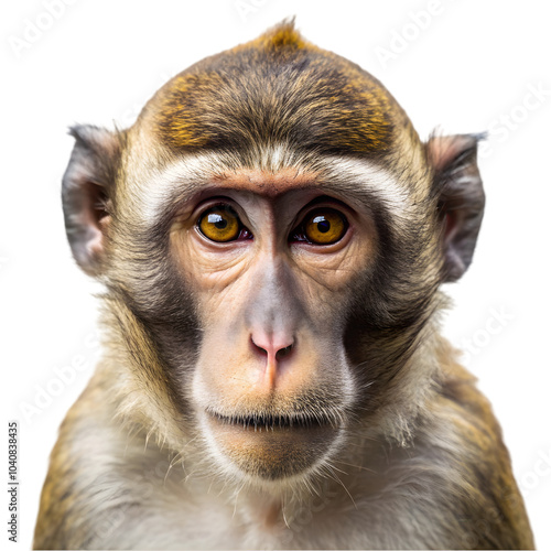 monkey portrait isolated on transparent background photo