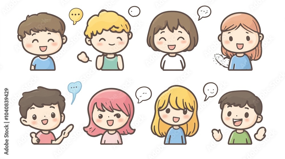 Cartoon Vector Icon of People Talking: A Symbol of Communication, Interaction, and Social Engagement Cartoon Vector Icon of People Talking: A Symbol of Communication, Interaction, and Social Engagement