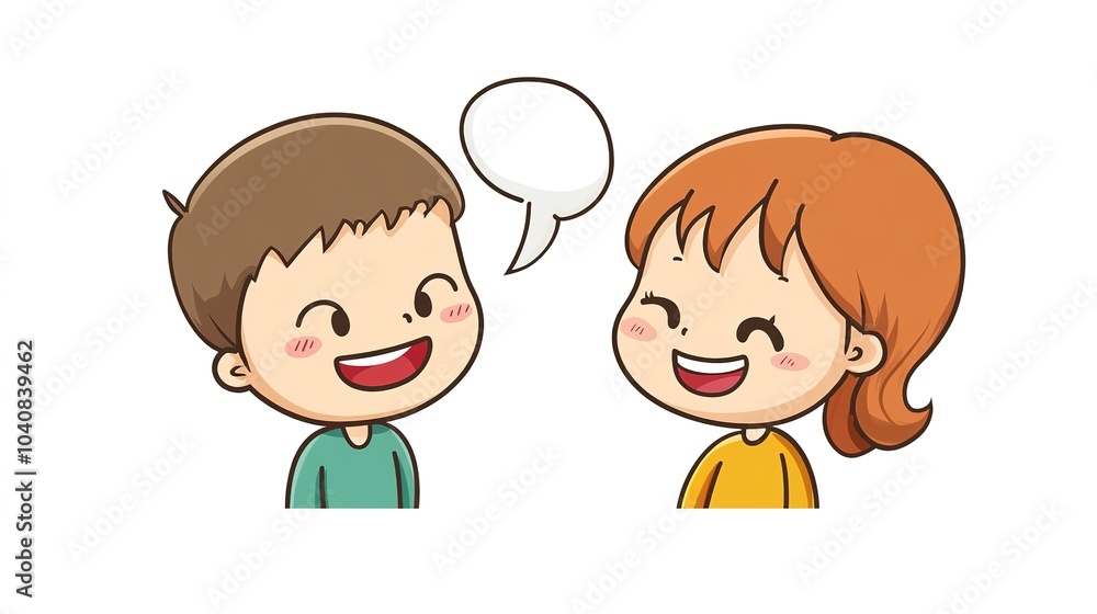 Cartoon Vector Icon of People Talking: A Symbol of Communication, Interaction, and Social Engagement Cartoon Vector Icon of People Talking: A Symbol of Communication, Interaction, and Social Engagement
