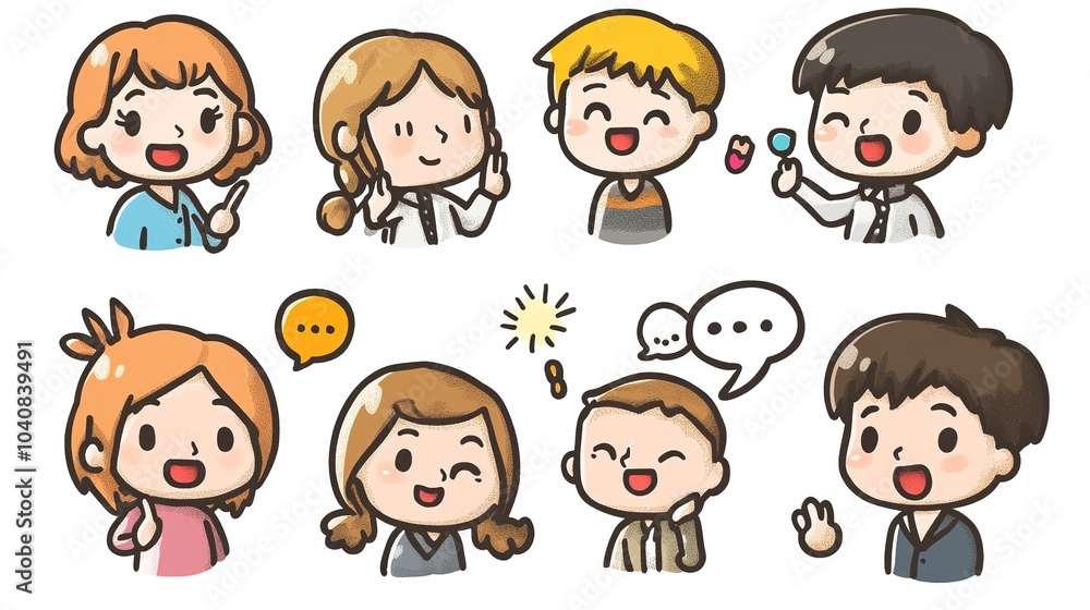Cartoon Vector Icon of People Talking: A Symbol of Communication, Interaction, and Social Engagement Cartoon Vector Icon of People Talking: A Symbol of Communication, Interaction, and Social Engagement