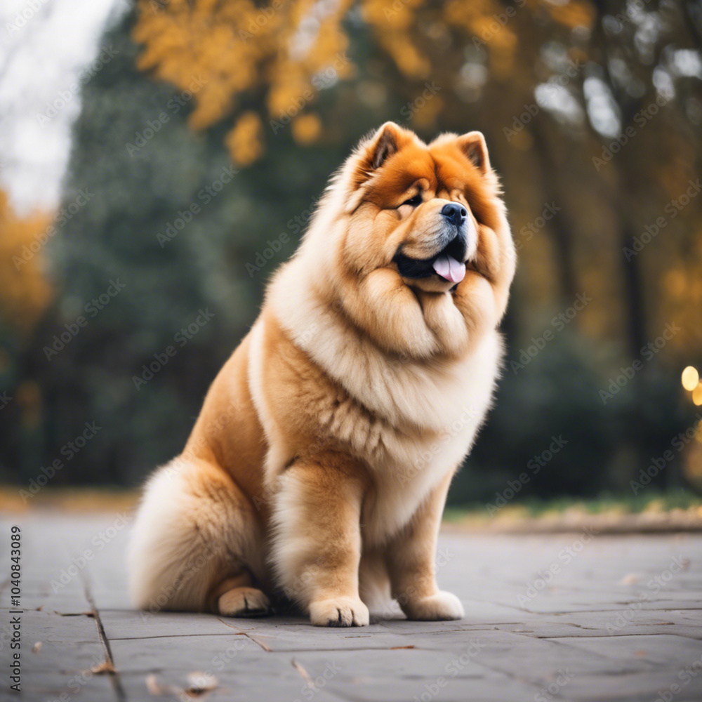 Chow Chow Dog Realistic Closeup