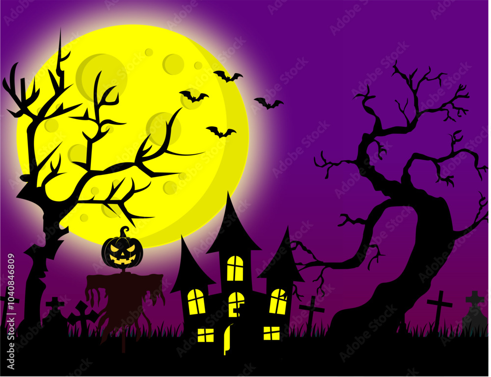 Halloween Full Moon Background Halloween Full Moon Background